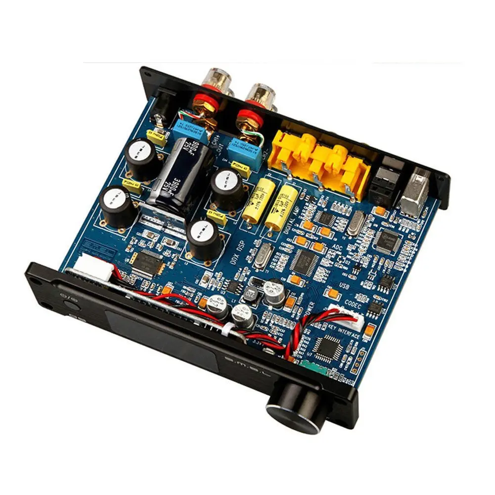 SMSL Q5 черный 50W чистый цифровой усилитель мощности USB/коаксиальный/оптический с пультом дистанционного управления(черный