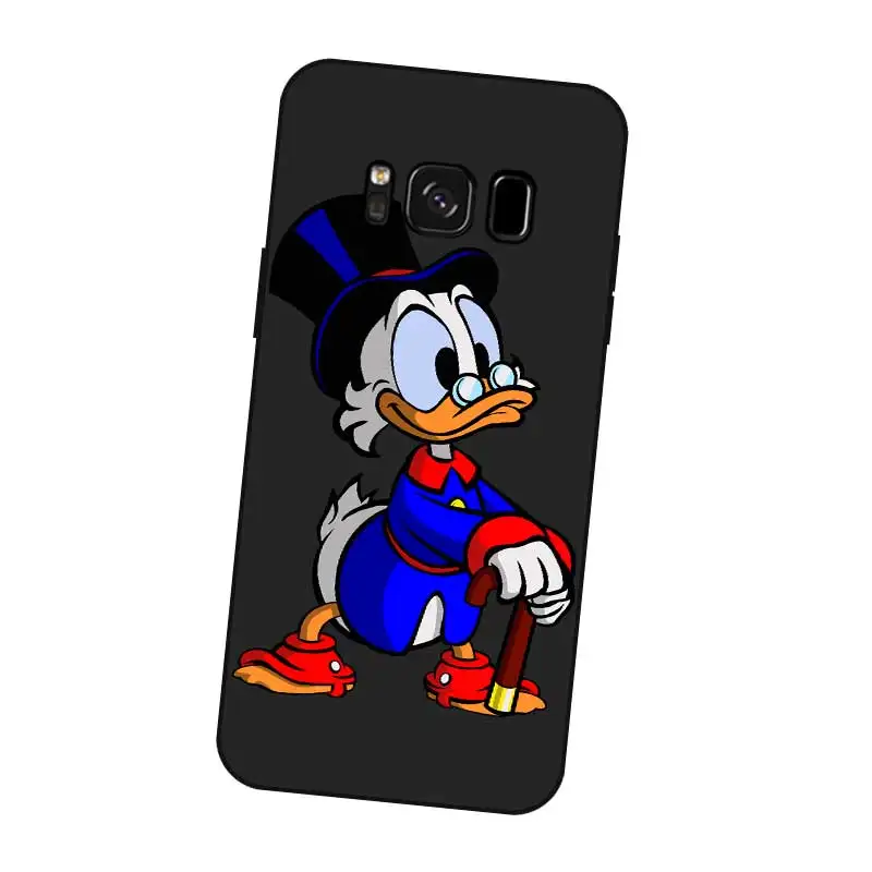 P043 Дональд Дак Черный силиконовый чехол Обложка для samsung Galaxy S5 S6 S7 S8 S9 S10 5G S10E S11 S11E