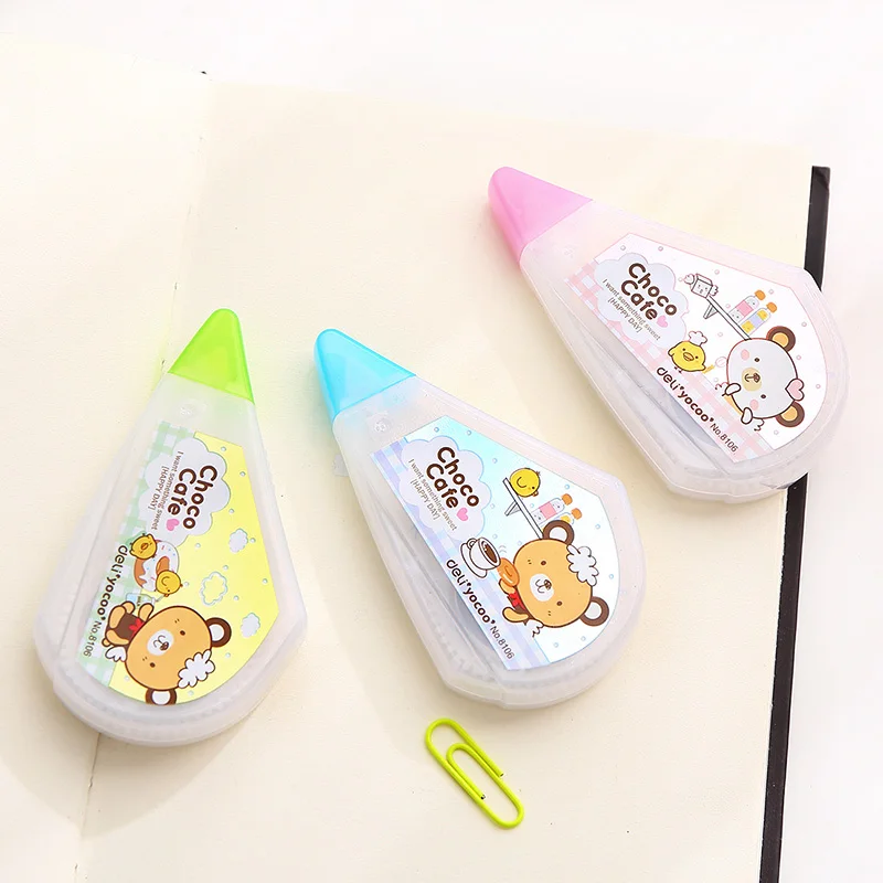 

2 Pcs/Lot Cute Lovely Cartoon Correction Tape for School Stationery & Office