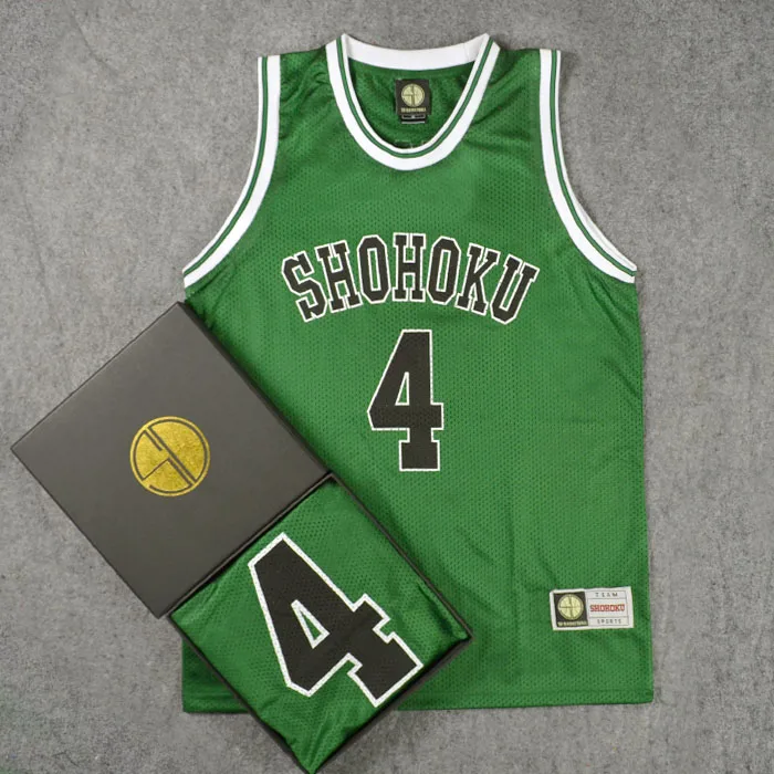 Аниме SLAM DUNK Косплей Костюм Shohoku 10 Sakuragi зеленая баскетбольная Футболка спортивная одежда школьная форма баскетбольной команды