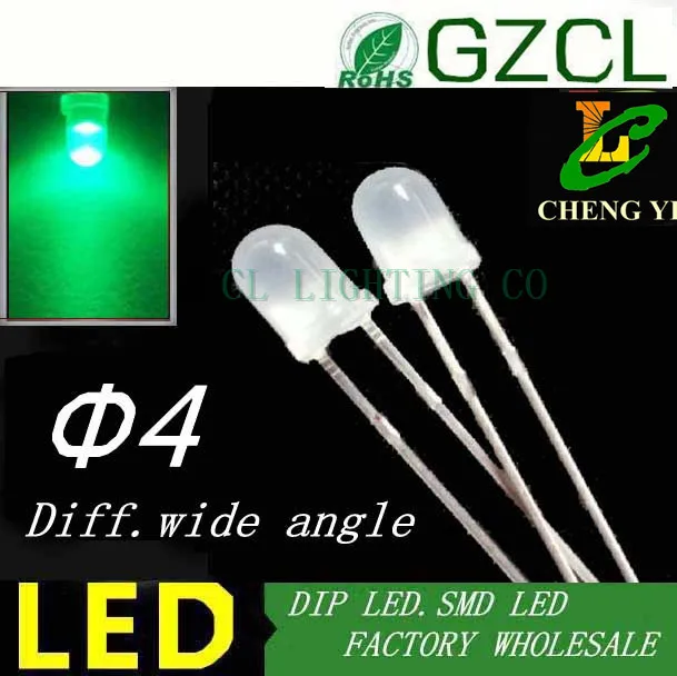 Белый 4 мм DIP led диффузный круглый 2-контактный диод 3 0-3 5 В светодиодный Диод | Лампы