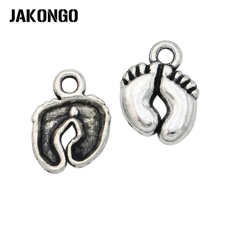 20 шт античные посеребренные детские украшения подвески на ноги для браслета
