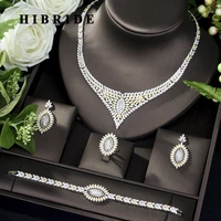hibride bijoux femme ensemble wedding jewelry sets for women sparkling aaa zircon copper fashion bridesmaid jewelry set n 205