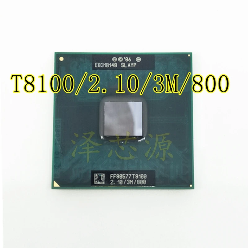 T8100 8100 ЦП 3M кэш/2 1 ГГц/800/двухъядерный процессор Socket 479 для ноутбука GM45