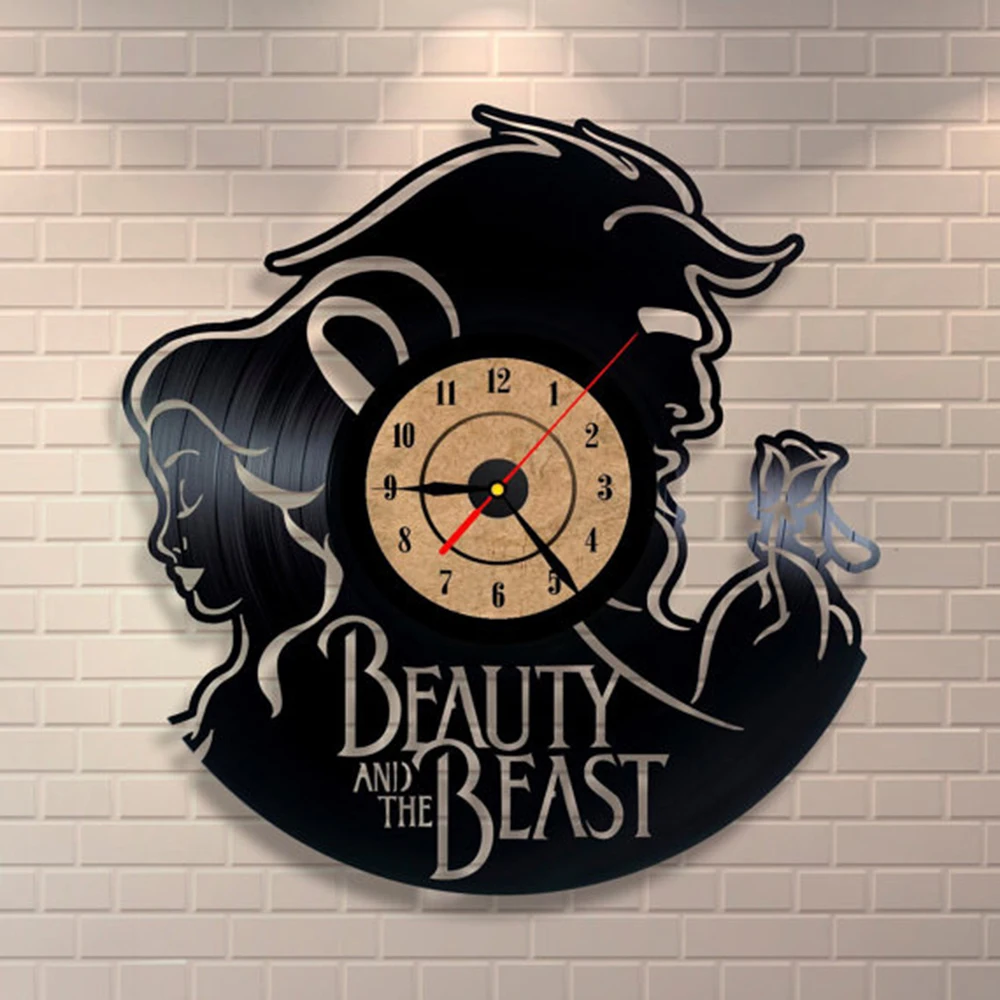 Виниловые часы Современный дизайн декоративные черные художественные Saat для