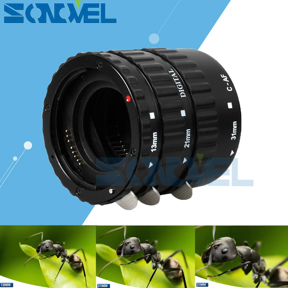 Черное металлическое Крепление с автофокусом AF макро удлинительная