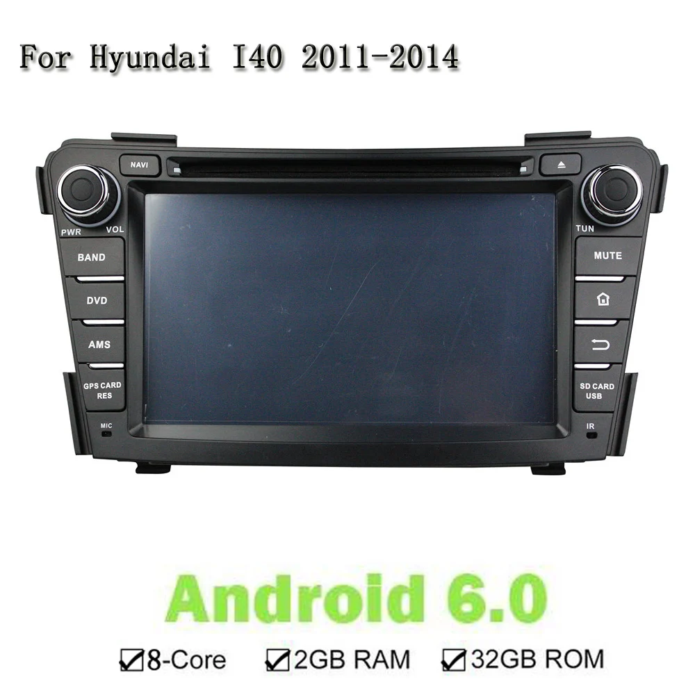 8 Core 1024*600 Android 6 0 dvd плеер автомобиля gps navi стерео для hyundai I40 2011 2014 3g 4 г рулевое