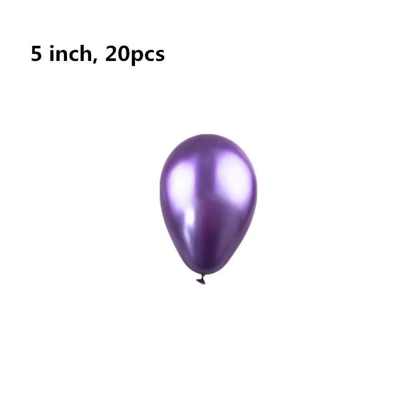 purple 5 inch 20pcs DIY золотые металлические арочные шары 5 12 18 дюймов, Круглый латексный шар для детского дня рождения, вечеринки, свадьбы, украшения для детского душа - Цвет: purple 5 inch 20pcs