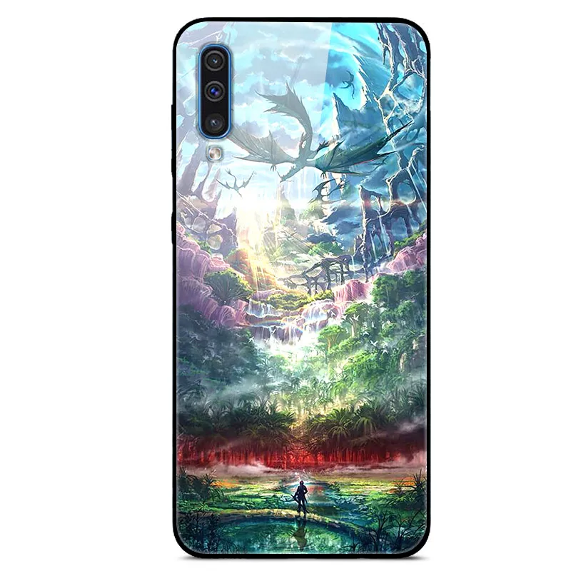 as photo 47 Популярный чехол для samsung Galaxy A50 A30s A50s Чехол классный роскошный стеклянный чехол для задней крышки для samsung A50 чехол мягкая рамка A 50 s - Цвет: as photo 47