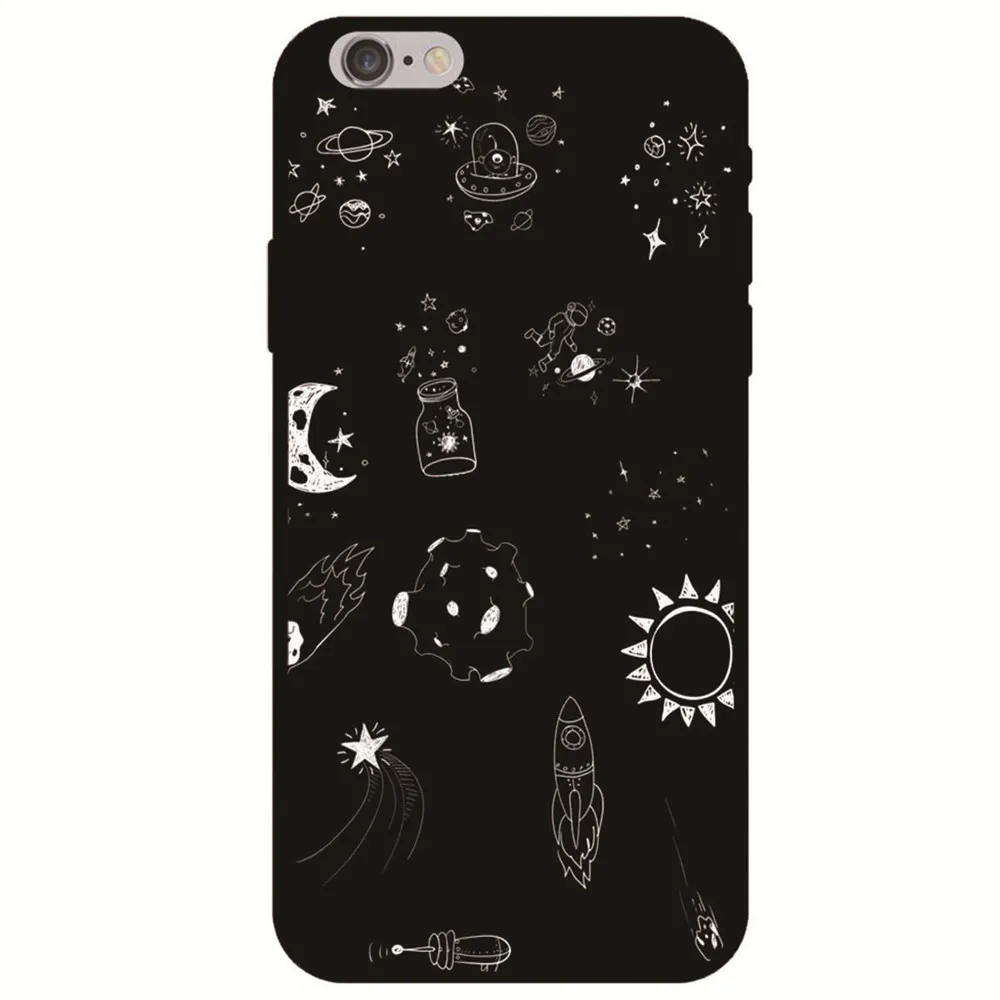 Чехлы Boucho для iPhone 8 8Plus 7 7Plus X 6 6S Plus Мягкий силиконовый чехол телефона 5 5S se серии Cosmic