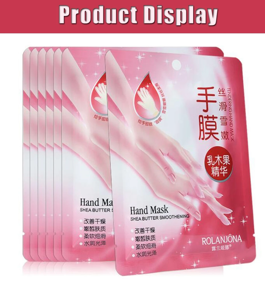 

28Pcs Hand Skin Care Hand Mask Shea Butter Essence Soft Whitening Hand Mask Moisturizing Gloves Smoothing Nourishing Hands Care