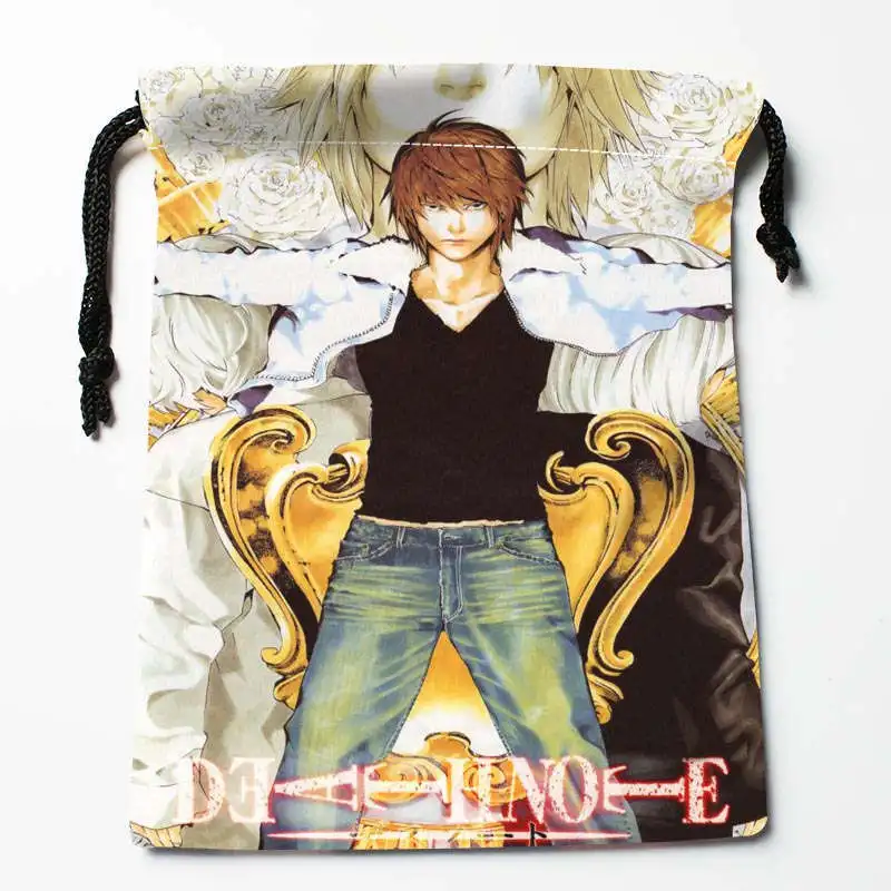 Новое поступление сумки на шнурке DEATH NOTE для хранения заказ с принтом размеры