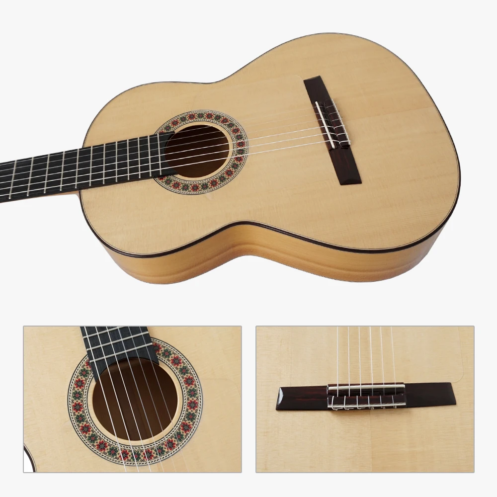 Aiersi бренд все твердые испанский Cypress Flamenco Гитара s 100% ручная работа винтажная