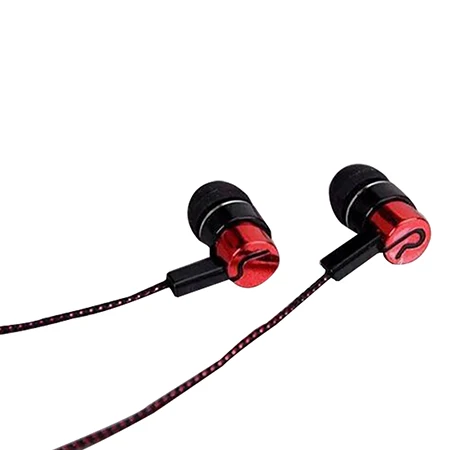 MP3/mp4 тросы наушники плетеный стерео наушники металлические наушники для iphone для samsung для xiaomi huawei всех мобильных телефонов ПК - Цвет: red