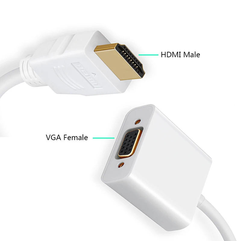 Shuliancable HDMI к VGA адаптер папа Famale конвертер 1080P цифро аналоговый видео аудио для HDTV