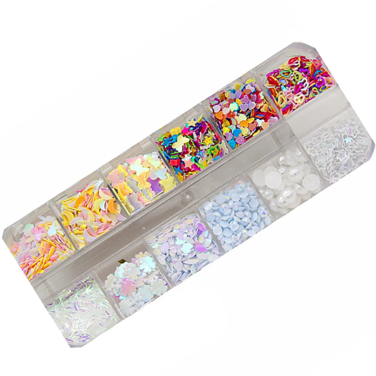 Алмазные Блестки для ногтей 12 шт Разноцветные разноцветные ногти Блестящий