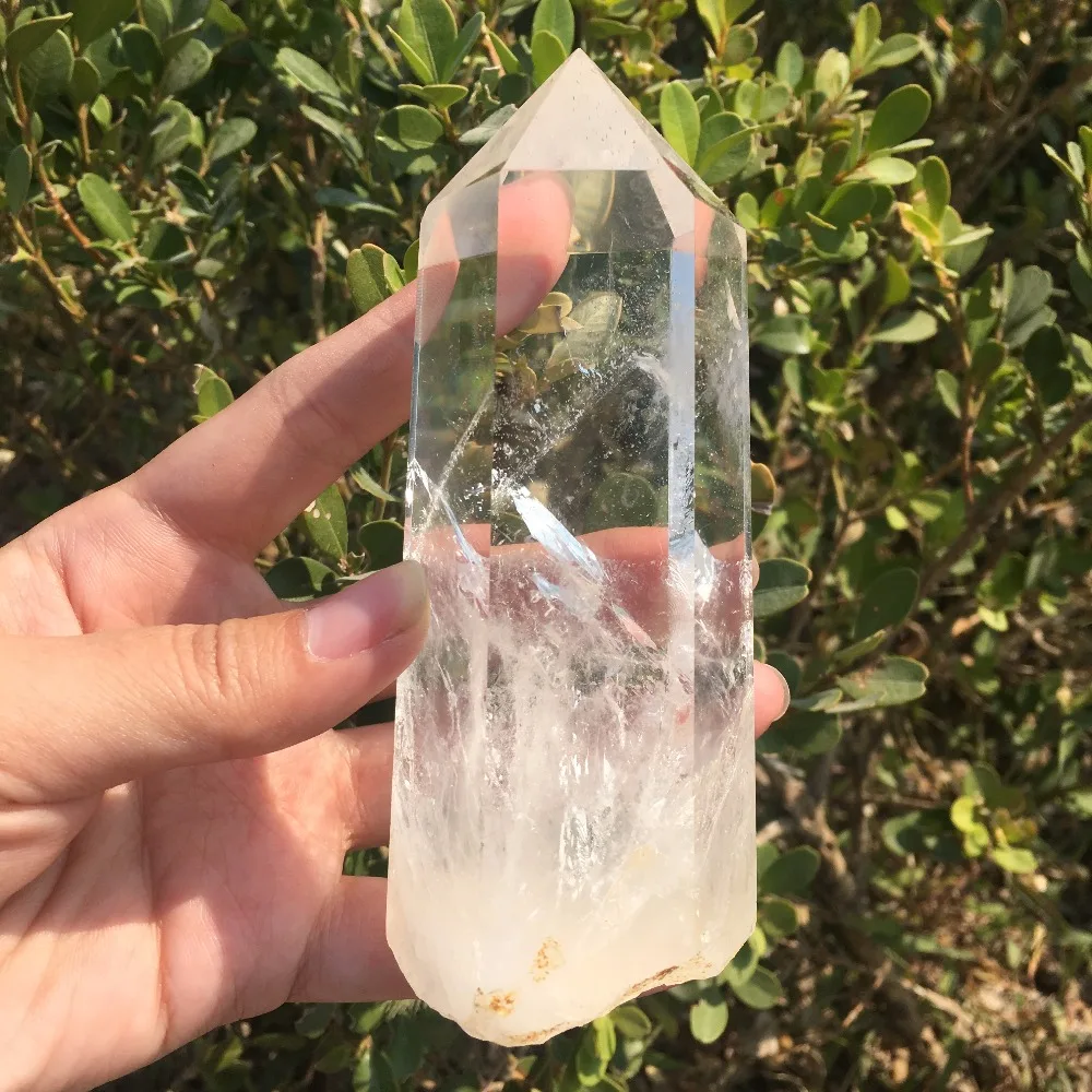 280 г Большой прозрачный Lemurian семена кварца натуральный точечный кластер из