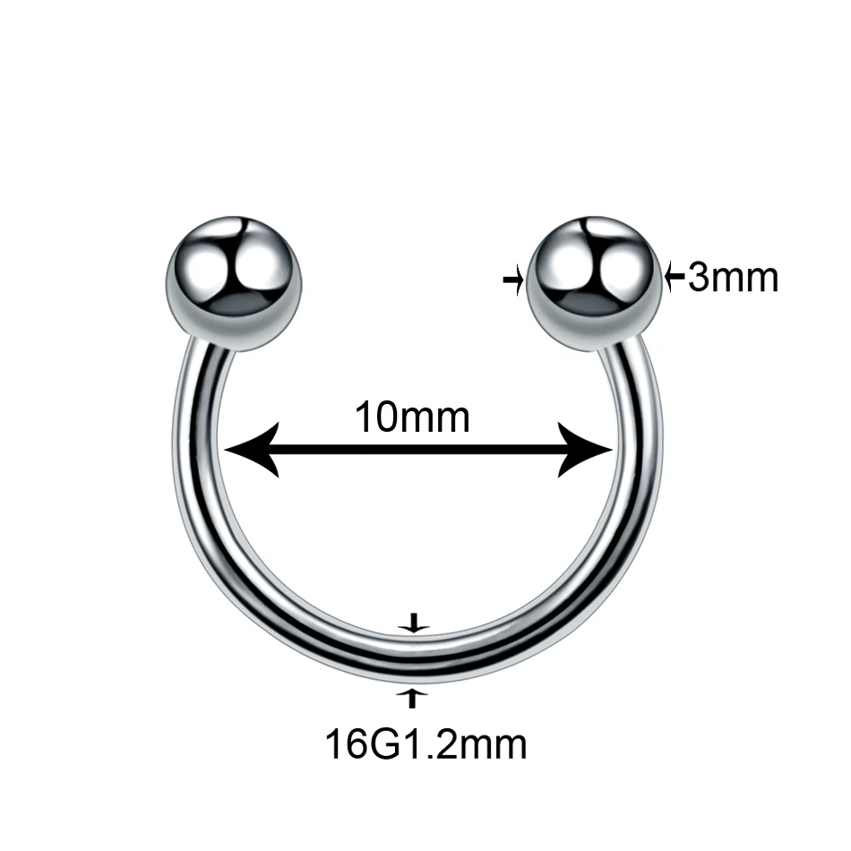Style 7 1 шт. титановый пирсинг для уха, пирсинг спиральной раковины, Daith кольцо, серьги-гвоздики, кольца для губ, промышленный пирсинг, пирсинг для языка - Окраска металла: Style 7