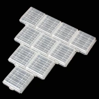 10pcslot hard plastic battery case holder storage box for aa aaa battery