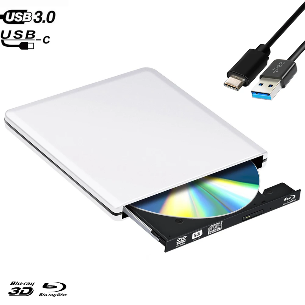 USB 3 0 Bluray Burner Writer BD RW Внешний DVD привод Portatil Blu ray проигрыватель CD/DVD оптический для