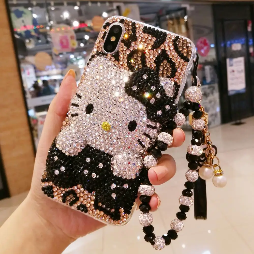 Для iphone XS Bling 3D Кристалл KT Кабошон DIY чехол для телефона XR Xs max X 6 7 8 plus Роскошный |