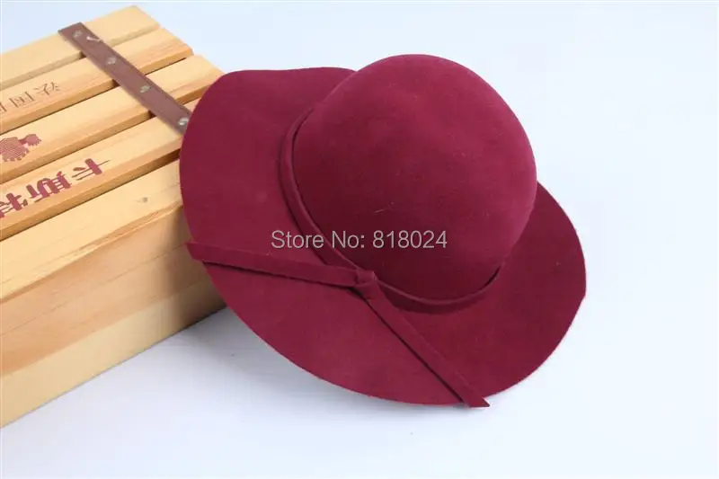 Детская фетровая шляпа с бантом 5 шт./Лот 100% шерсть|felt hat|kids fedorafelt wool hat |