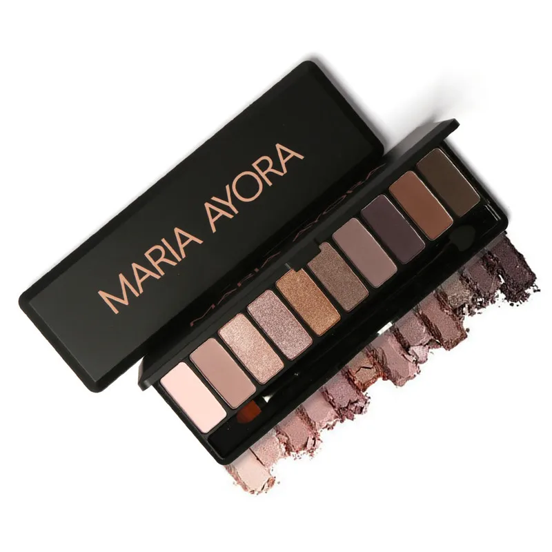 Мария айора 10 Цвета тени для век Палитры Glamorous Смоки Тени Shimmer Макияж комплект с