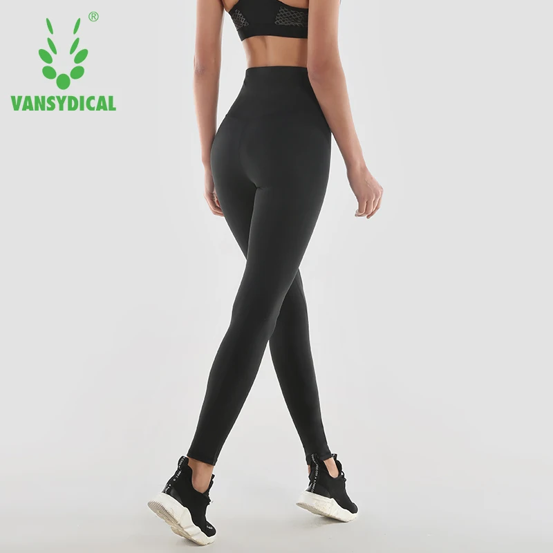 Vansydical,, женские штаны для йоги с высокой талией, стрейчевые, для фитнеса, тренировок, колготки, хит, спортивные штаны, женские тонкие леггинсы для бега