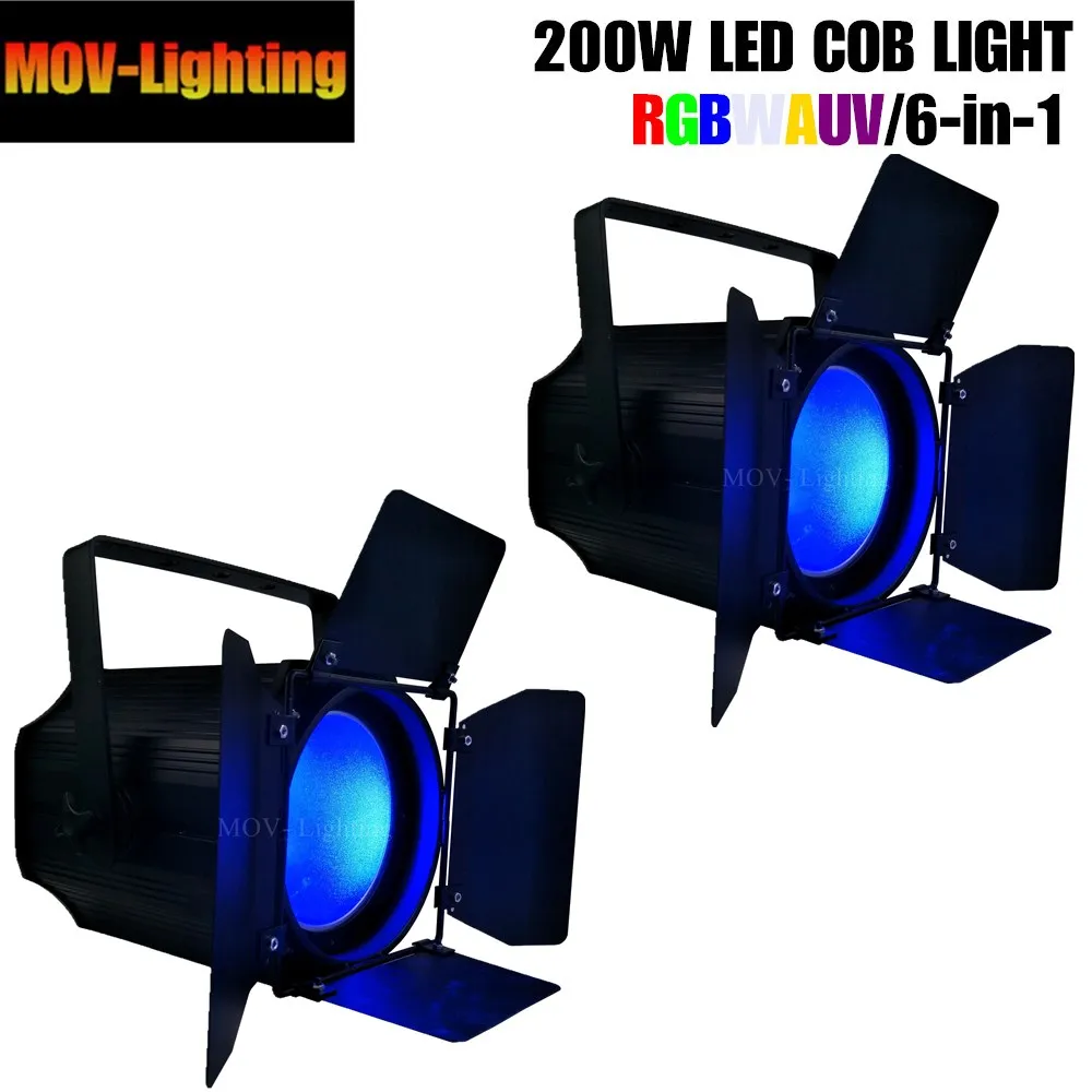 2 шт./лот 200 Вт COB LED Par Light RGBWA + UV/RGBWAUV/RGBWAP DMX хорошо подходит для сцены диско DJ|Эффект