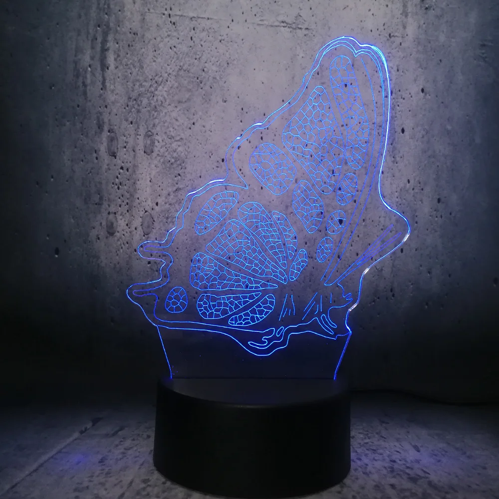 Бабочка лампа новая 3D LED ночное освещение в доме украшение настольная спальня сон