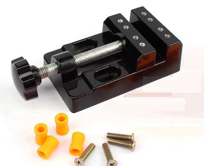 

1pc Black Jaw Bench Clamp Mini Drill Press Vice Micro Clip Flat Vise DIY Hand Tools 105 x 55 x 35mm