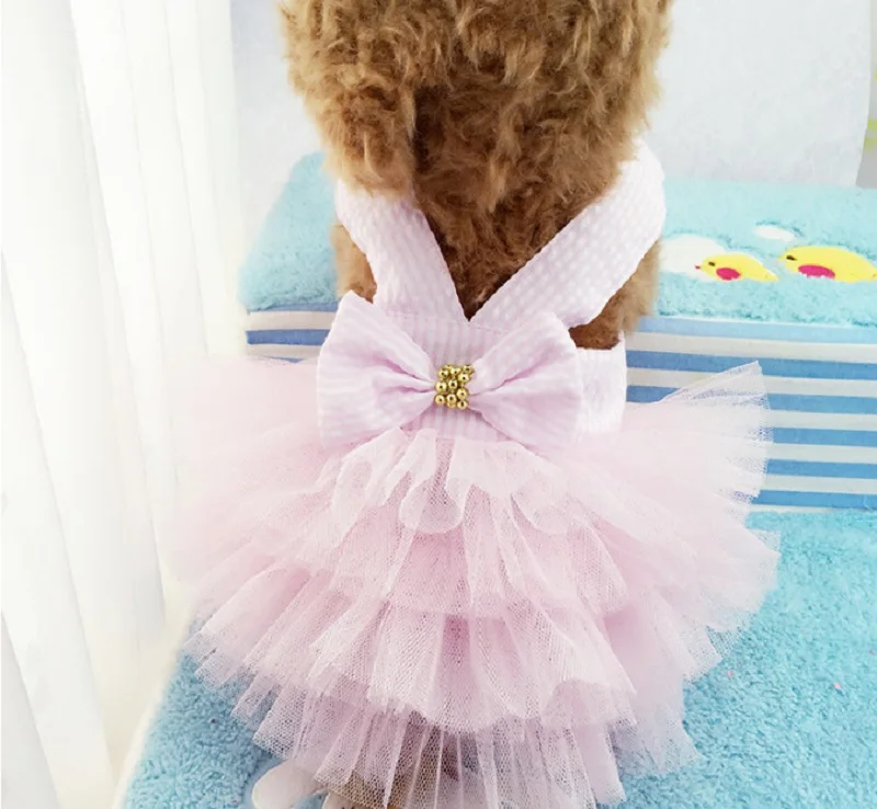 D30 Новинка цвет красный зеленый платья для домашних животных милое летнее платье