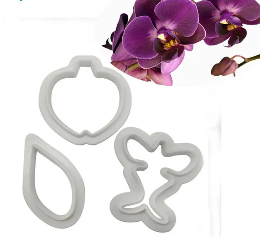 3 шт цветок плесень помадка торт тиснение Бабочка нож для орхидей печенье формы