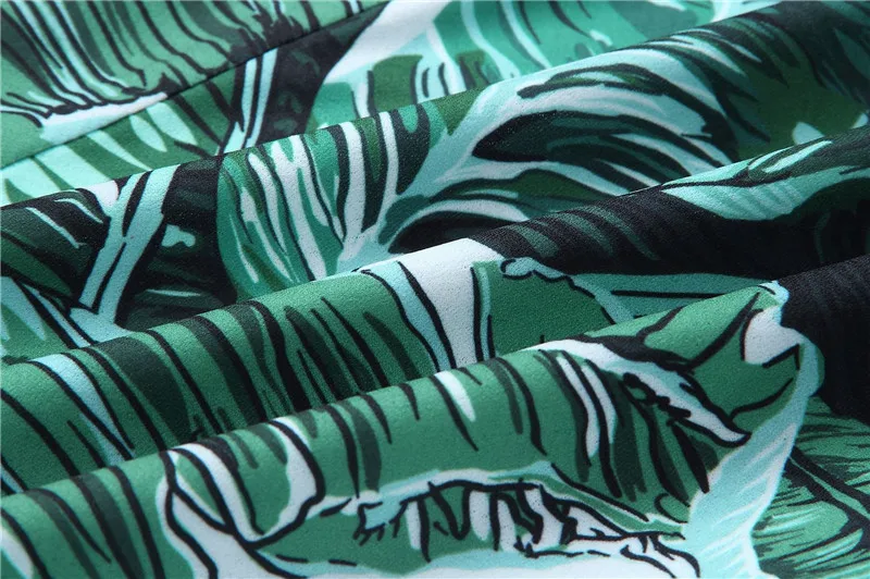 Сексуальный Летний комбинезон с глубоким v образным вырезом тропическим принтом