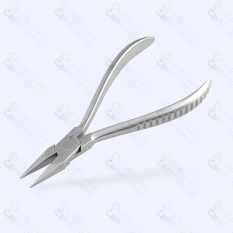 Плоские полукруглые носовые плоскогубцы для очков