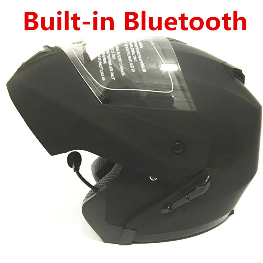 Встроенный Bluetooth модный двойной объектив флип-ап мотоциклетный шлем для мотокросса полный шлем для лица гоночный шлем s m l xl XXL