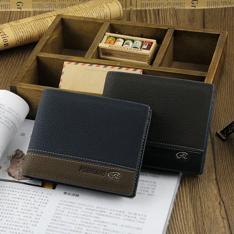 

Men Wallet Brand Man Coin Wallet Clutches Male Purse Pouch Short Walet for Men Patchwork Money Bag Free Shipping