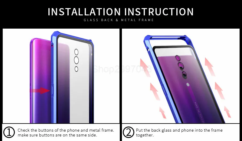 Роскошный Алюминиевый металлический бампер, защитный чехол для OPPO Reno 10x Zoom, чехол, противоударный, прозрачный, стеклянный, задняя крышка, OPPO Reno 10X Zoom coque