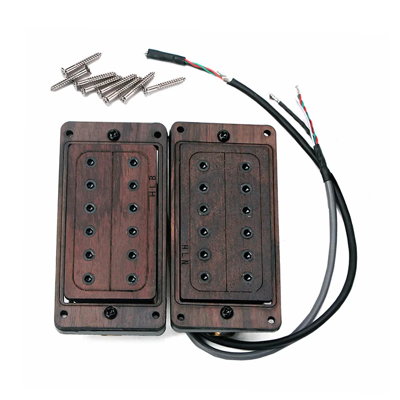 2 шт. розовая деревянная электрическая гитара Humbucker Пикап портативный с винтами