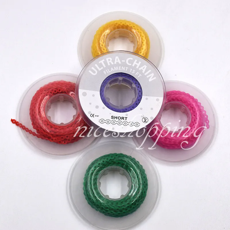 OSLDENT 10 рулонов цветные Стоматологические Ортодонтические эластичные цепи