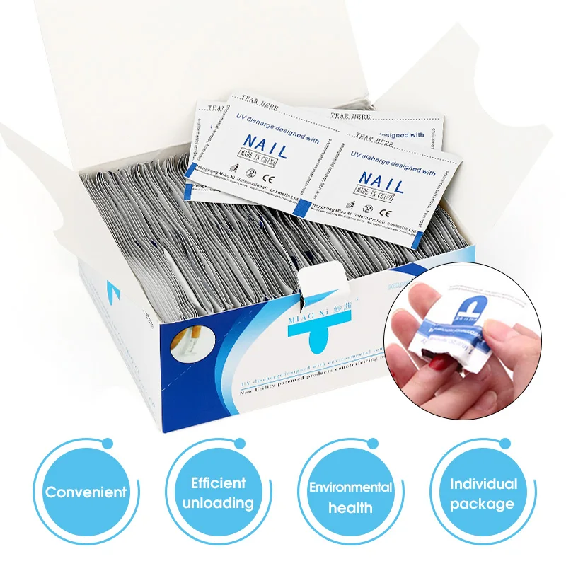 Ellwings 200 шт для удаления лака ногтей Обертывания лак Отмачивание средство снятия