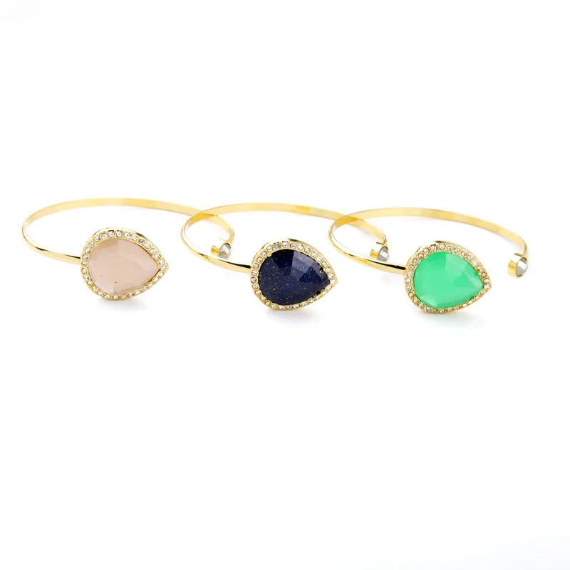 Модный инкрустированный Lapis зеленый розовый кварц Имитация Жемчужный Браслет