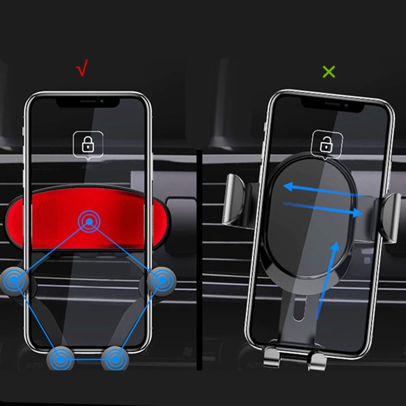 Автомобильный держатель телефона Подставка для смартфона Voiture автомобильный Мобильный держатель для вентиляции Автомобильный держатель для брекетов