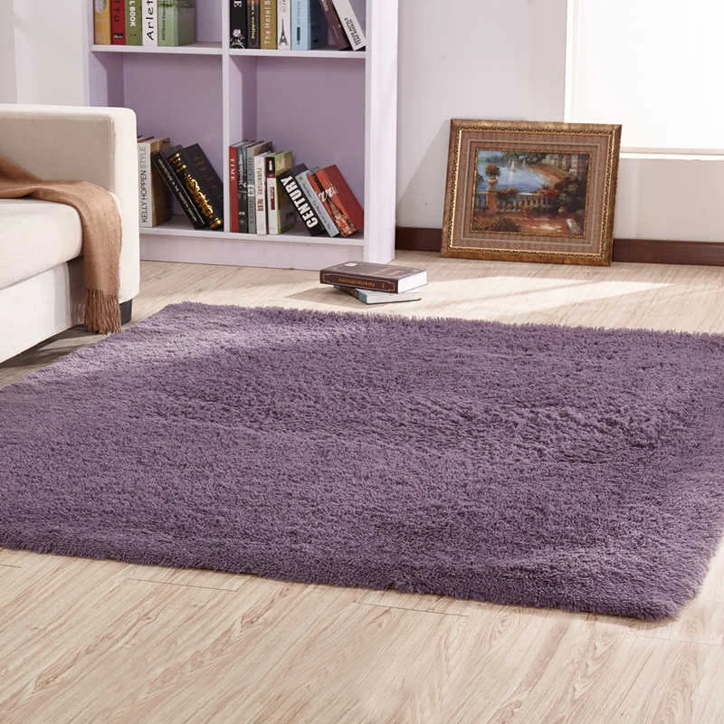 Light Purple Carpet Ультра мягкий Противоскользящий ковер для гостиной, современный большой коврик для детской спальни, домашний декор, толстые коврики, домашние коврики, зеленый, красный, розовый - Цвет: Light Purple Carpet