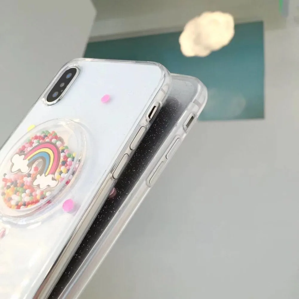 Туманно красоты для iphone 6 S Винтаж Прекрасный Радуга рисунком телефон Silicagel Чехлы 8