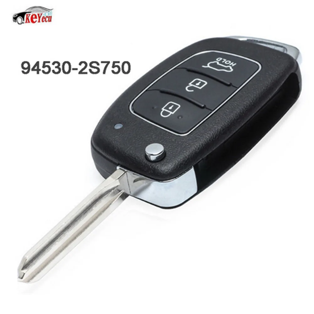 95430-2S750 KEYECU 433 МГц ID46 чип замена 3 кнопки дистанционный ключ-брелок от машины для hyundai IX35 Tuscon Accent Creta Sonata i20 - Цвет: 95430-2S750