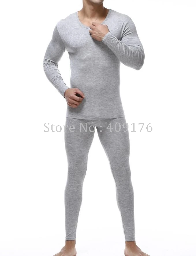PRAYGER мужские кальсоны больших размеров 2XL-7XL модальный теплый тонкий срез круглый вырез нижнее белье костюм