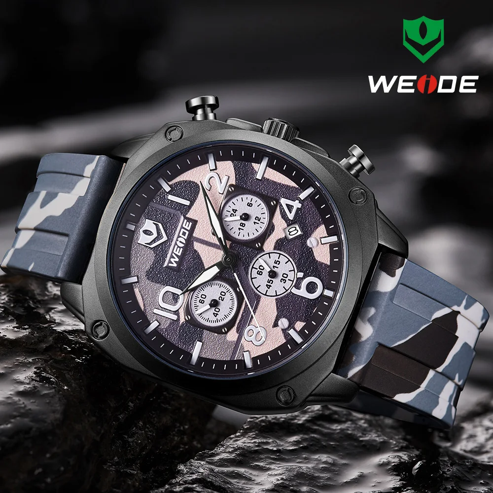 Relogio Masculino WEIDE Для мужчин s часы лучший бренд роскошных часов военные камуфляж кожа