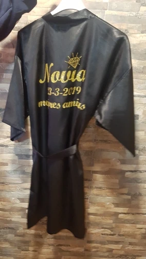 Personalised Satin silk Bride Robe women custom wedding date Peignoir bridesmaid best gift bridal pink shower robes | Дом и сад