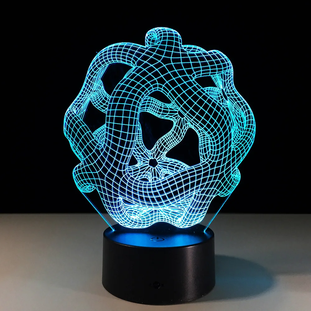 Уникальная светодиодная настольная 3d-лампа абстрактной формы скульптурный